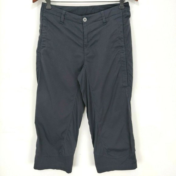 Patagonia Women's Size 8 Gray Nylon Cropped Capri Pants Pockets Hiking Casual - Picture 1 of 10